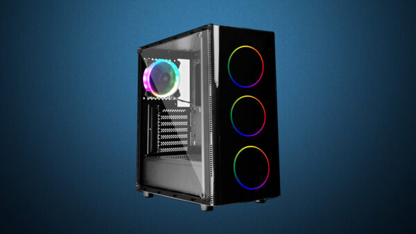 Gaming PC Rainbow eye pelitietokone