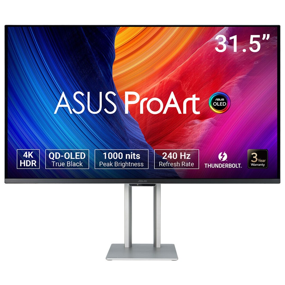 asus proart oled pa32ucdm computer monitor 80 cm 31 5 3840 x 2160 pixels 4k ultra hd qd oled silver