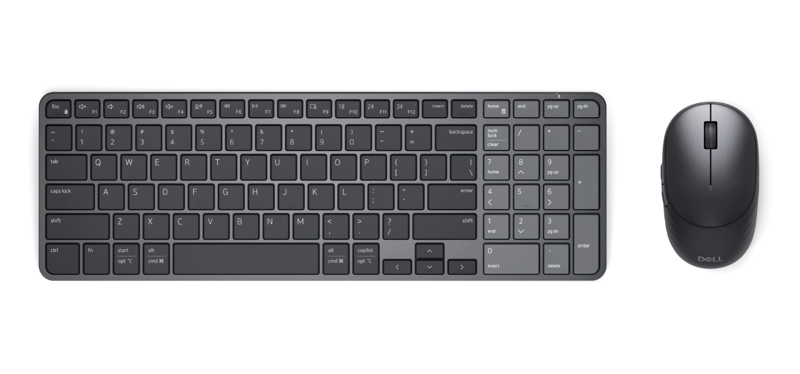 dell pro 7 rechargeable compact keyboard and mouse km746
