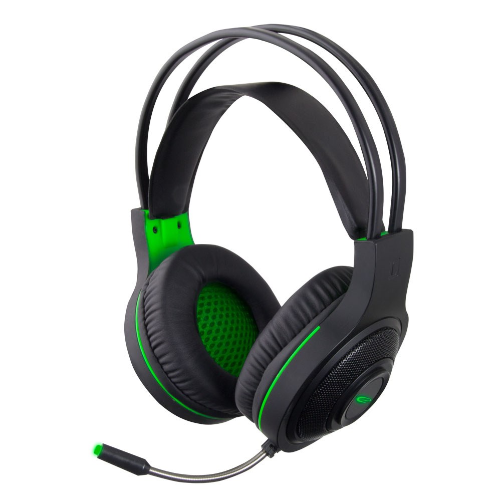 esperanza egh430 headphones with microphone headband black green