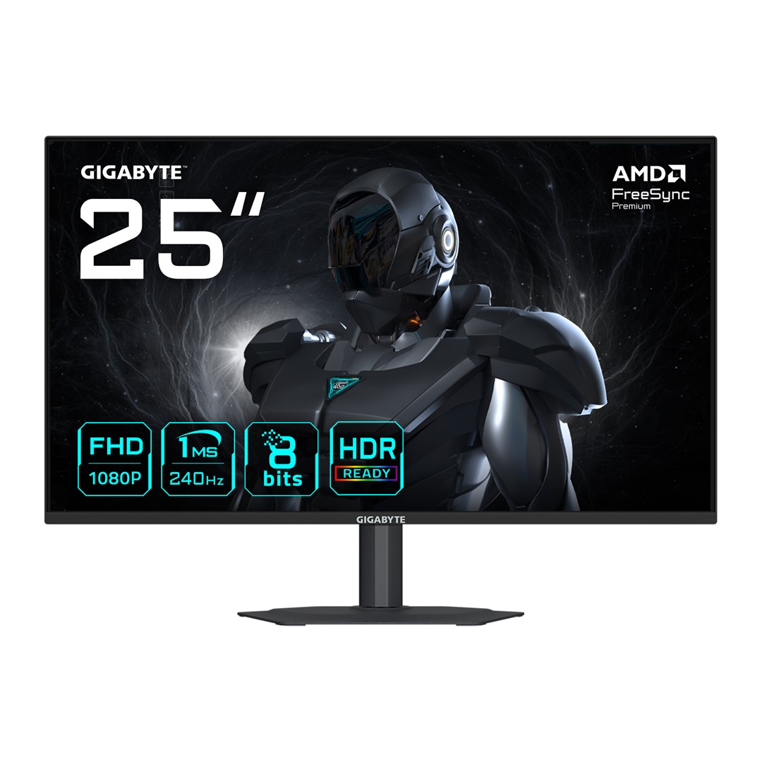 gigabyte g25f2a 25 fhd gaming monitor 1920 x 1080 240hz 1ms 300 cd mc2b2 display hdr 10 hdmi 2 0 displayport 1 4
