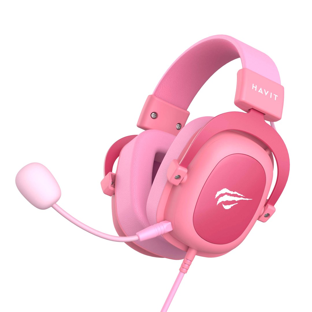 havit h2002d headset wired head band gaming pink 2