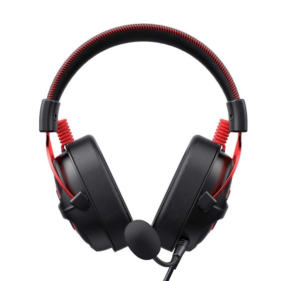 havit h2002e pro headset wired head band gaming black red 2