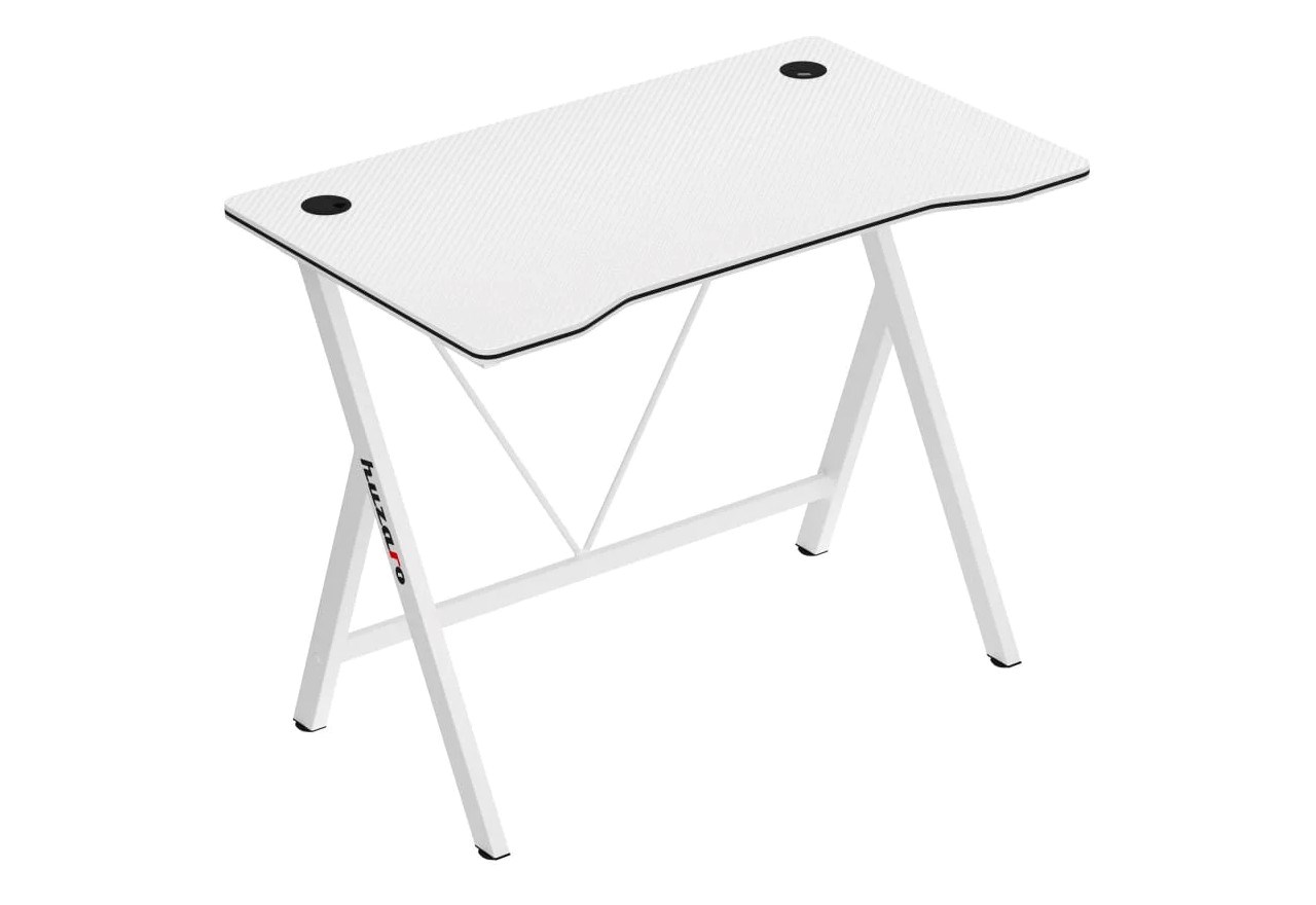 huzaro hero 1 4 white gaming desk white 2