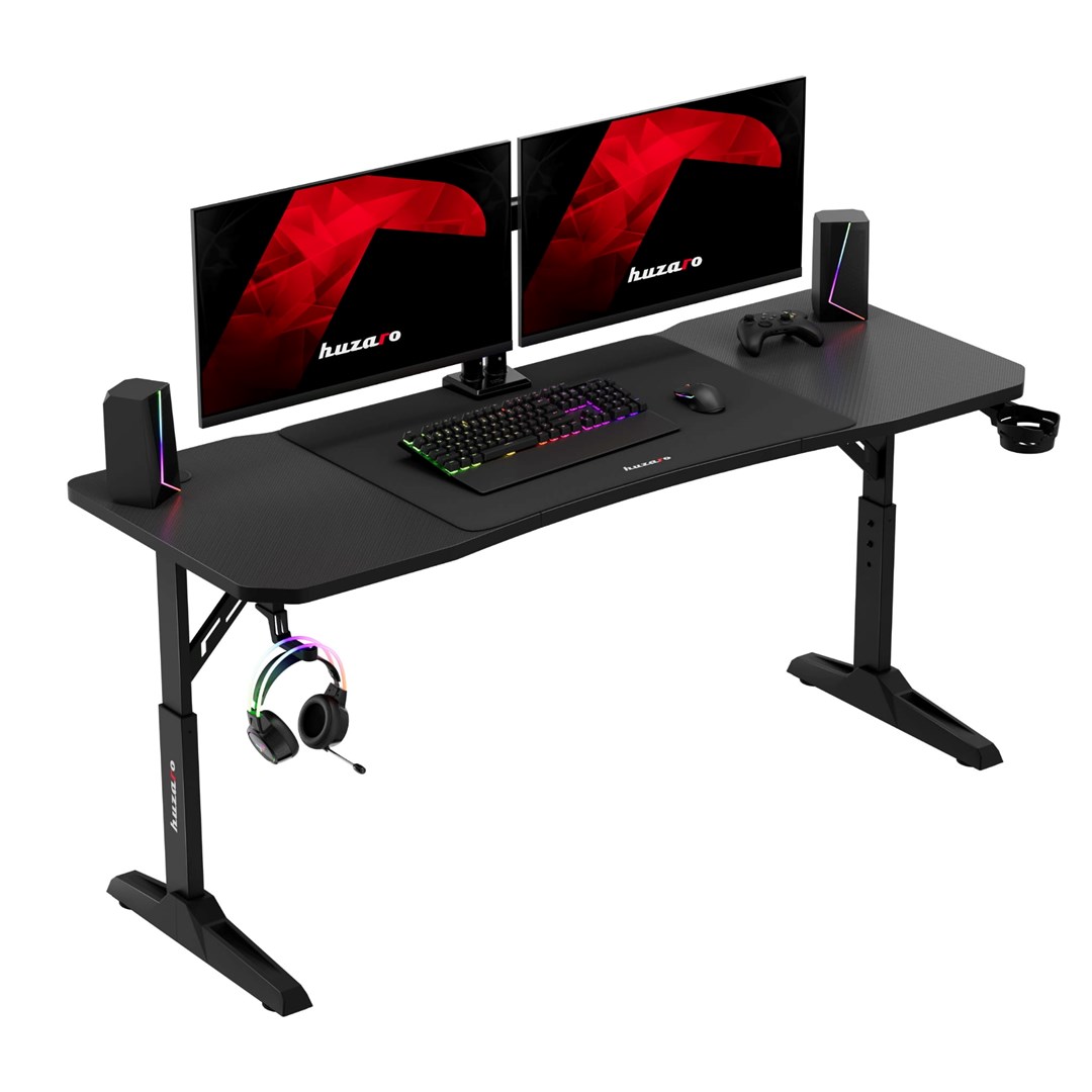 huzaro hero 4 6 black gaming desk 2