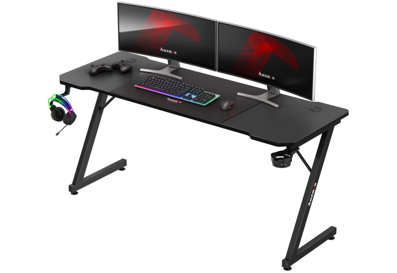huzaro hero 4 8 black gaming desk 2