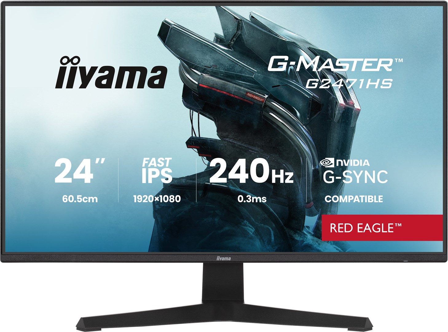 iiyama g master g2471hs b1 computer monitor 60 5 cm 23 8 1920 x 1080 pixels full hd black
