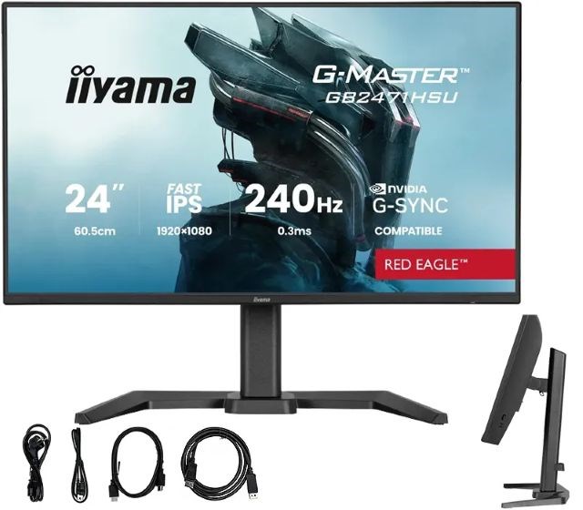 iiyama g master gb2471hsu b1 computer monitor 60 5 cm 23 8 1920 x 1080 pixels full hd black