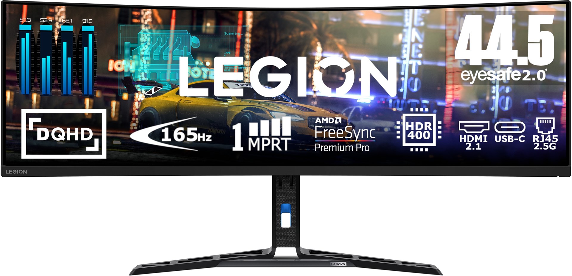 lenovo legion r45w 30 computer monitor 113 cm 44 5 5120 x 1440 pixels dqhd led black