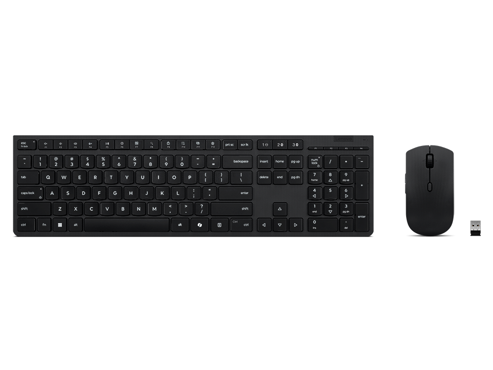 lenovo professional wireless rechargeable combo keyboard and mouse 1