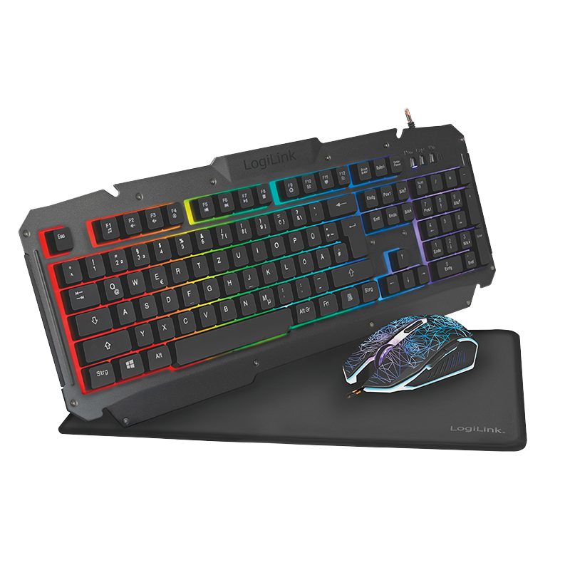 logilink gaming set keyboard mouse and mouspad id0185