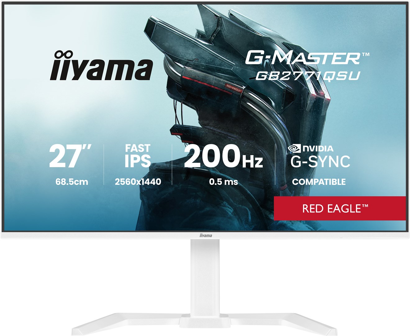 iiyama g master gb2771qsu w1 computer monitor 68 6 cm 27 2560 x 1440 pixels wide quad hd white 2
