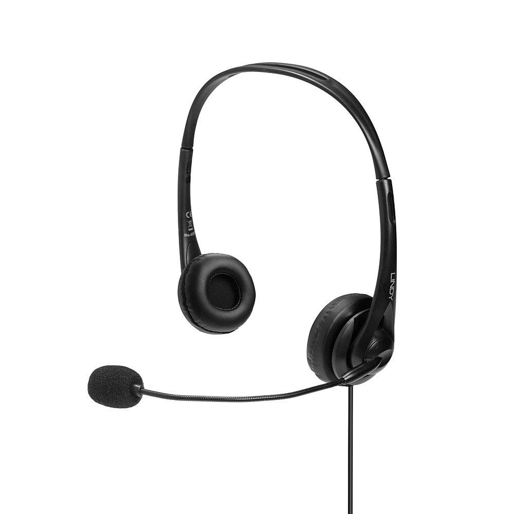 lindy usb type a wired headset with in line control