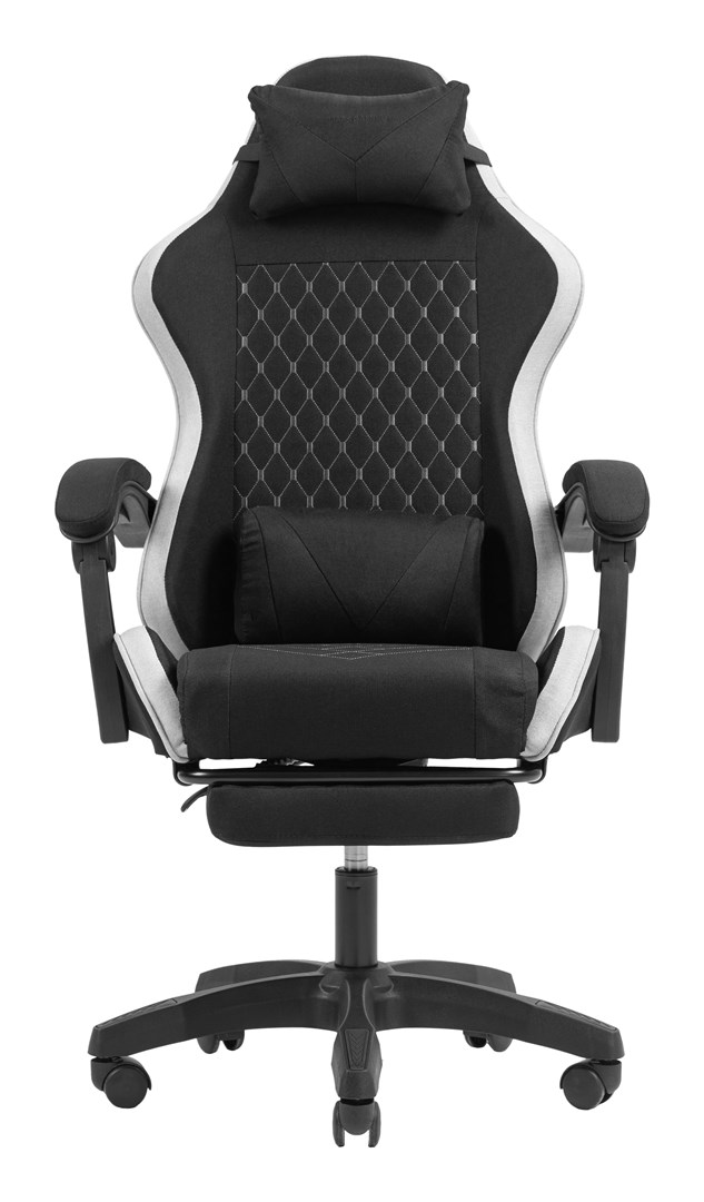 mars gaming mgc x fabric pc gaming chair padded seat black white