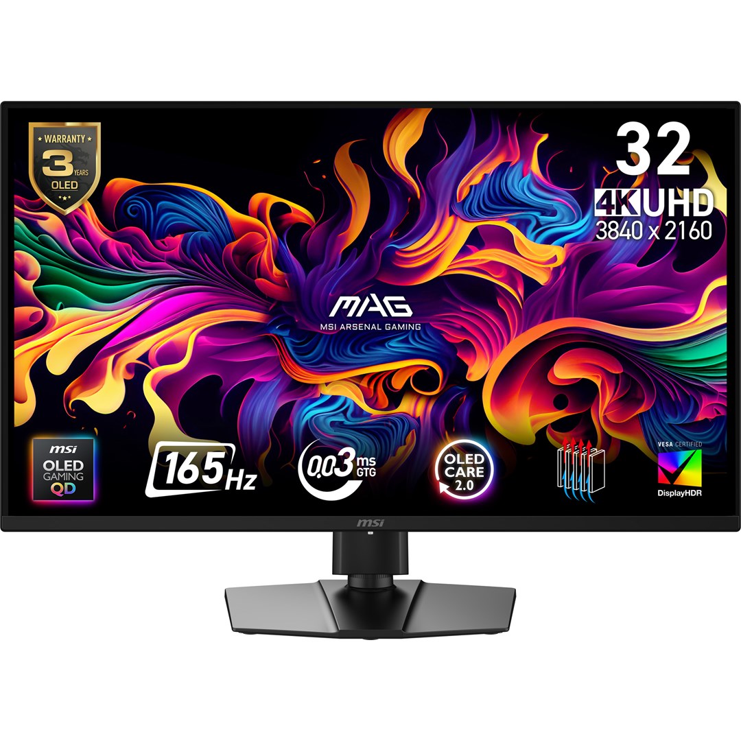 msi mag 322up qd oled e16 computer monitor 80 cm 31 5 3840 x 2160 pixels 4k ultra hd black
