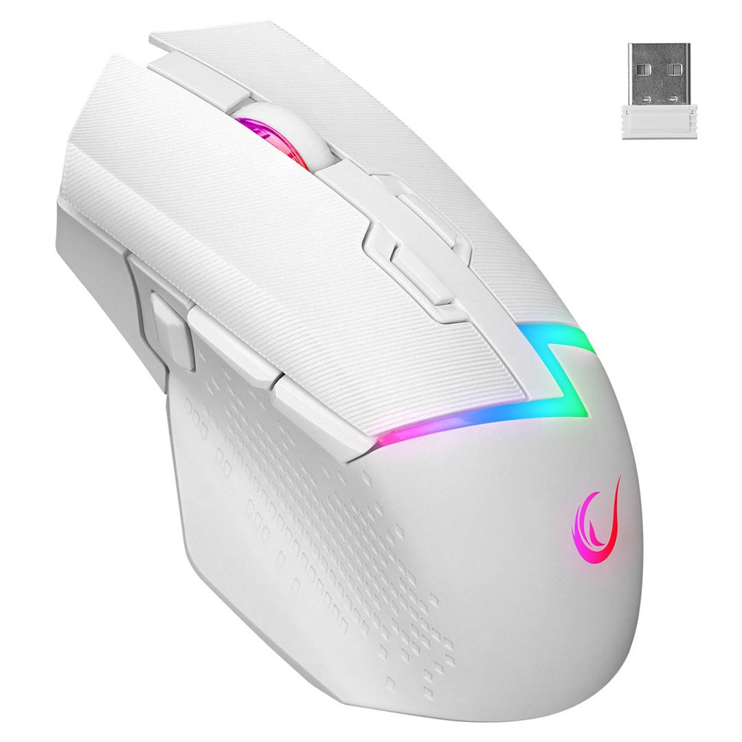 rampage drop m3 v2 24000 dpi white wireless mouse